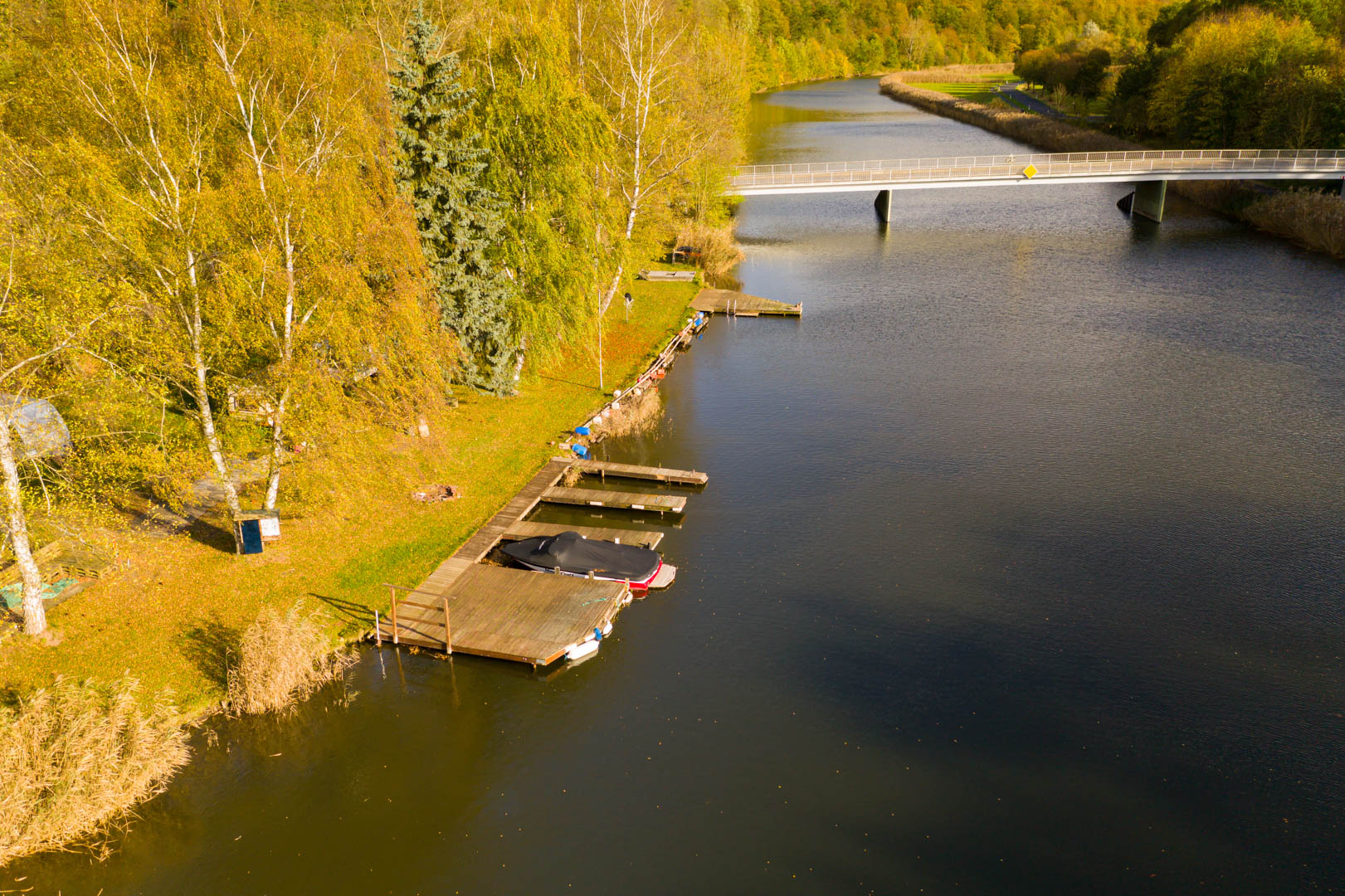 Werra bei Laubauch aus der Luft